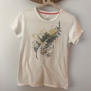 Columbia White Kids' T-Shirt with Urban Graphic